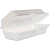 DART® DCC72HT1, Foam Hinged Lid Hot Dog Container, White, 500/Carton