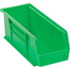 Akro-Mils® AkroBin® Plastic Stack & Hang Bin, 4-1/8"W x 10-7/8"D x 4"H, Green - Pkg Qty 12