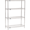 Nexel® Chrome Wire Shelving Starter - 42"W x 14"D x 54"H