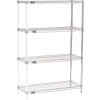 Nexel® Chrome Wire Shelving Add-On - 42"W x 14"D x 54"H