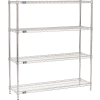 Nexel® Chrome Wire Shelving Starter - 48"W x 14"D x 54"H