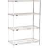 Nexel® Chrome Wire Shelving Add-On - 42"W x 18"D x 63"H