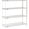 Nexel® Chrome Wire Shelving Add-On - 48"W x 18"D x 63"H