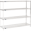 Nexel® Chrome Wire Shelving Add-On - 72"W x 18"D x 63"H
