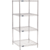Nexel® Chrome Wire Shelving Starter - 24"W x 24"D x 63"H