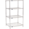 Nexel® Chrome Wire Shelving Starter - 30"W x 24"D x 54"H