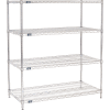 Nexel® Chrome Wire Shelving Starter - 48"W x 24"D x 63"H