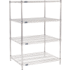 Nexel® Chrome Wire Shelving Starter - 36"W x 30"D x 63"H