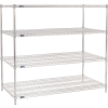 Nexel® Chrome Wire Shelving Starter - 60"W x 30"D x 63"H