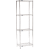 Nexel® Chrome Wire Shelving Starter - 24"W x 14"D x 74"H