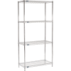 Nexel® Chrome Wire Shelving Starter - 42"W x 18"D x 74"H