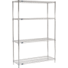 Nexel® Chrome Wire Shelving Starter - 48"W x 18"D x 74"H