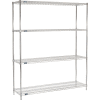 Nexel® Chrome Wire Shelving Starter - 60"W x 18"D x 74"H