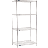 Nexel® Chrome Wire Shelving Starter - 36"W x 24"D x 74"H