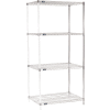 Nexel® Chrome Wire Shelving Add-On - 42"W x 24"D x 74"H