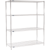 Nexel® Chrome Wire Shelving Starter - 60"W x 24"D x 86"H