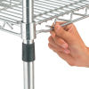 Chrome Wire Shelf Cart - Shelves Easily Adjust at 1" Increments with Snap On Sleeves