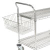 Optional Basket (Sold Separately) on Wire Shelf Cart, Wire Utility Cart