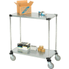 Nexel® Adjustable Shelf Cart w/2 Shelves, 800 Ib. Capacity, 36"L x 18"W x 40"H