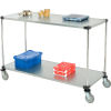 Nexel® Adjustable Shelf Cart w/2 Shelves, 800 Ib. Capacity, 60"L x 24"W x 40"H