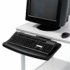 Global Industrial™ Low Profile Adjustable Keyboard Tray, 20-1/8"W x 11"D, Black