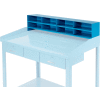 8 Pigeonhole Compartment Riser for Pucel 48"W Extra-Wide Shop Desk - Blue