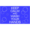 NoTrax® Keep Calm and Wash Your Hands Safety Message Mat 3/8" Thick 3' x 5' Blue