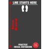 NoTrax® Interval Line Safety Message Mat 3/8" Thick 4' x 12' Black