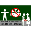 NoTrax® Social Distancing Safety Message Mat 3/8" Thick 3' x 5' Green