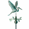 Good Directions Graceful Blue Heron Weathervane - Blue Verde Copper