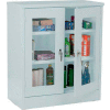 Sandusky Clear View Counter Height Cabinet CA2V361842 - 36x18x42, Light Gray