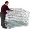 Raise Front of Folding Wire Containers, Folding Containers, Wire Container, Wire Mesh Containers, Collapsible Containers