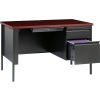 Hirsh Industries&#174; Steel Desk - Single Right Pedestal - 30"D x 48"W - Mahogany - HL10000 Series