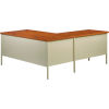 Hirsh Industries&#174; Steel Desk - L Shape w/ Left Return - 66" x 72" Putty/Oak - HL10000 Series