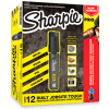 Sharpie® Pro Permanent Marker, Chisel Tip, Black Ink - Pkg Qty 12