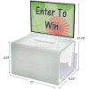 Global Approved 206390 Extra Large Suggestion Box, 11" x 8.25", Acrylic ,1 Piece
