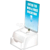 Global Approved 206777 Large Molded Suggestion Box W/ Pocket Lock & Key, White, 7.75" x 6", Acrylic