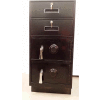 Fenco Pedestal Safe S-207R-I - 2 Drawers Thick Frame Right Hinged Door 19x19x38-1/2 Gray