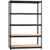Hirsh Industries® Iron Horse Heavy Duty Storage Rack, 48"Wx24"Dx72"H, 5 Shelf, 2300lbs cap, Blk