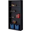 Hirsh 5 Shelf Bookcase 34-1/2"W x 13"D x 72"H, Black