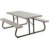 Lifetime® Fold-Away Picnic Table - 72" x 30" Top - Putty