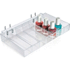 Azar Displays 225567, 7 Compartment Nail Polish Tray , 10"W x 1.5"H x 7.5"D, CLR- Pkg Qty 2