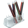 Global Approved 225591, 3 Cup Cosmetic Display , 8"W x 2.625"H x 2.75"D, CLR