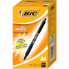 BIC® Soft Feel Ballpoint Retractable Pen, Black, 1mm, Medium, 36/Pack