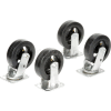 Global Industrial™ 6" x 2" Mold-On Rubber Caster Kit 2 Swivel, 2 Rigid