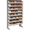 Global Industrial Floor Bin Rack - 56 Corrugated White Bins No Print