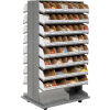 Global Industrial Mobile Double Sided Bin Rack - 112 Corrugated White Bins No Print