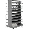 Bin Rack Mobile Double Sided Rack Without Bins