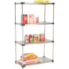 Nexel® Stainless Steel Solid Shelving Starter 36"W x 18"D x 63"H