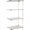 Nexel® Stainless Steel Solid Shelving Add-On 48"W x 24"D x 63"H